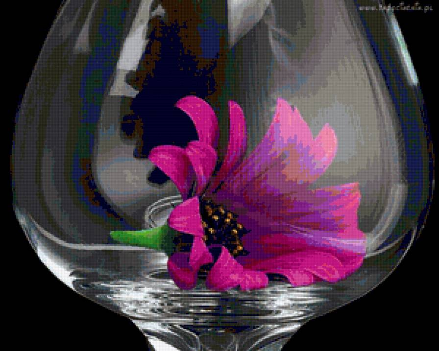 цветок в бокале - бокал, цветок - предпросмотр