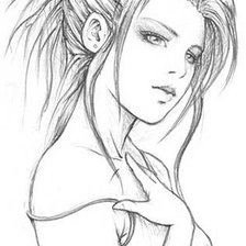 Схема вышивки «девушка»