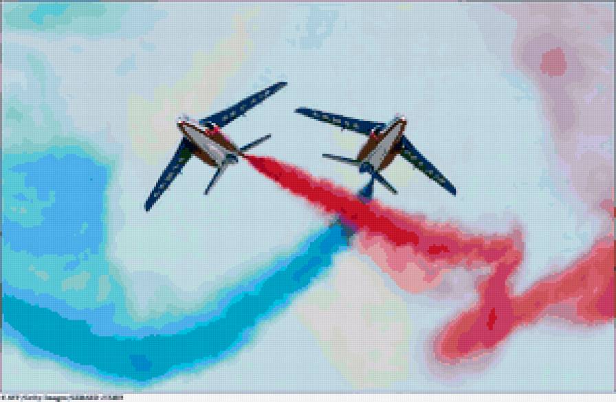 Два самолета - небо, самолет, пилотаж - предпросмотр