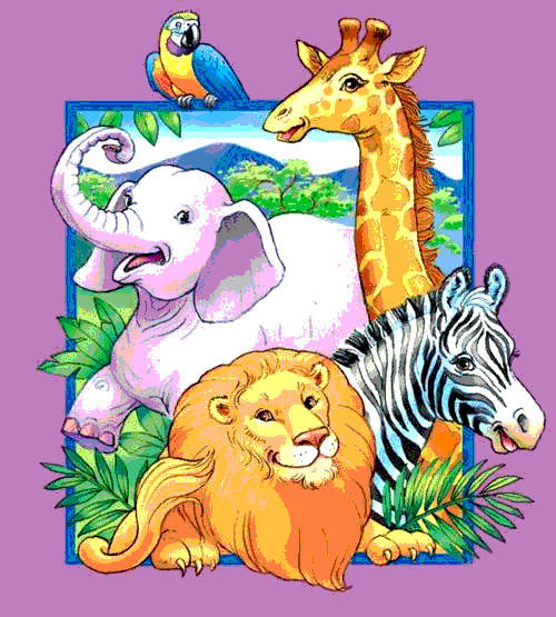 Зоопарк - детям, детская, жираф, животные, зверята, слон, зебра, лев - оригинал