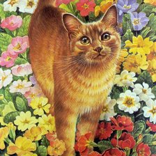 Схема вышивки «котик»