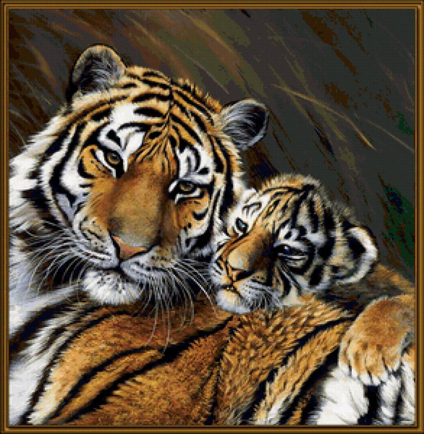 тигры№ 2 - кошки, животные - предпросмотр