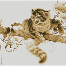 Схема вышивки «хищник»