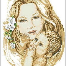 Схема вышивки «мама и дитя»
