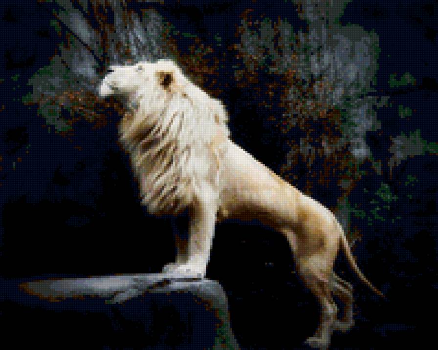 белый лев - животные - предпросмотр