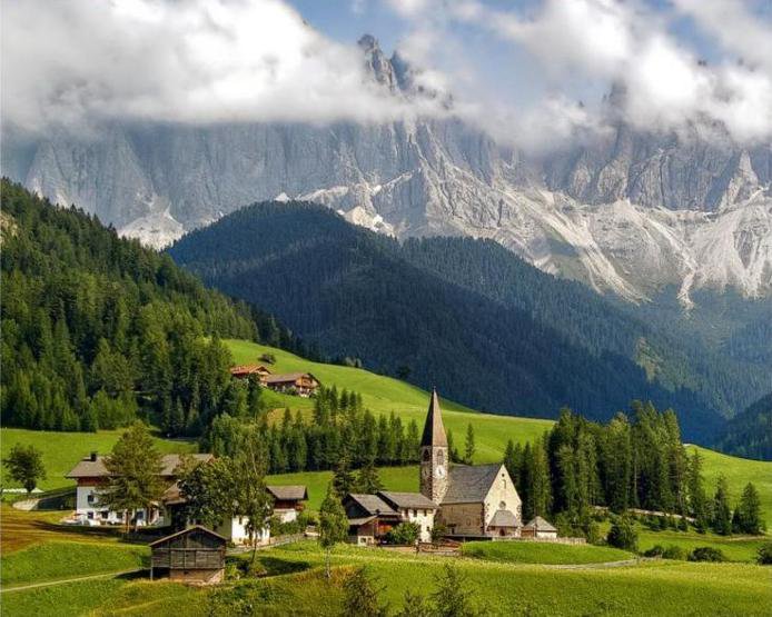 Пейзаж Италии - пейзаж, италия, горы - оригинал