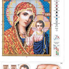 Оригинал схемы вышивки «икона Казанской Богородицы» (№156548)