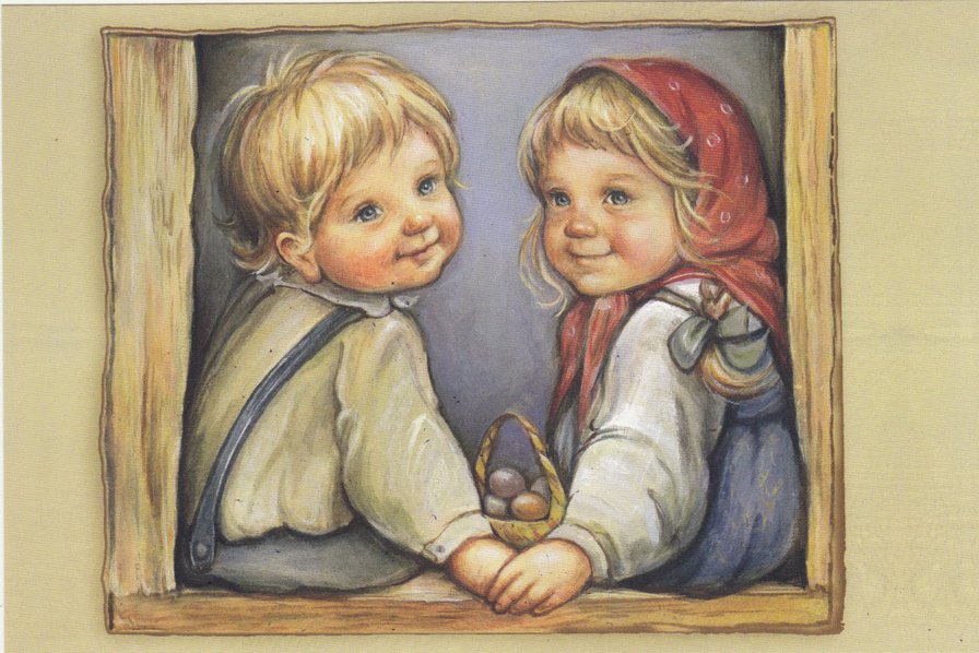 Дети - живопись, дети - оригинал