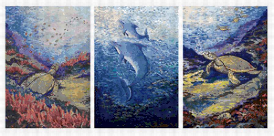 Триптих Морские мотивы - предпросмотр