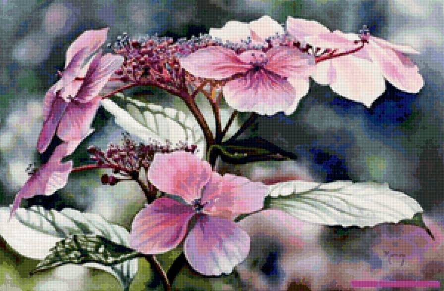 Серия "Букет" - цветы, букет, гортензия - предпросмотр