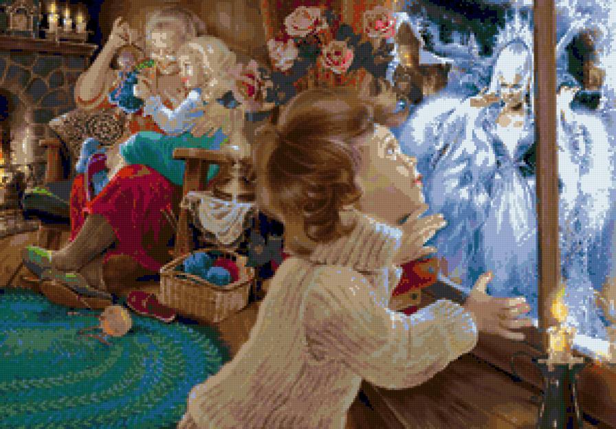 Снежная королева - сказка, зима, девочка, люди, дети, мальчик, пейзаж - предпросмотр