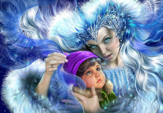 Сказка о Снежной королеве - дети, люди, мальчик, девушка, зима, сказка - оригинал