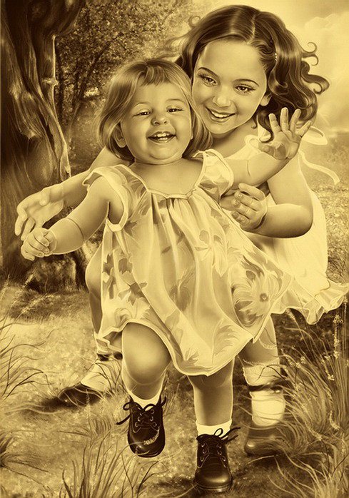 Первые шаги - девочки, дети, лето - оригинал