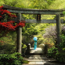 Оригинал схемы вышивки «Японский сад» (№158157)