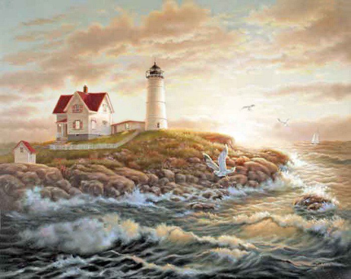 Маяк - морские мотивы - оригинал