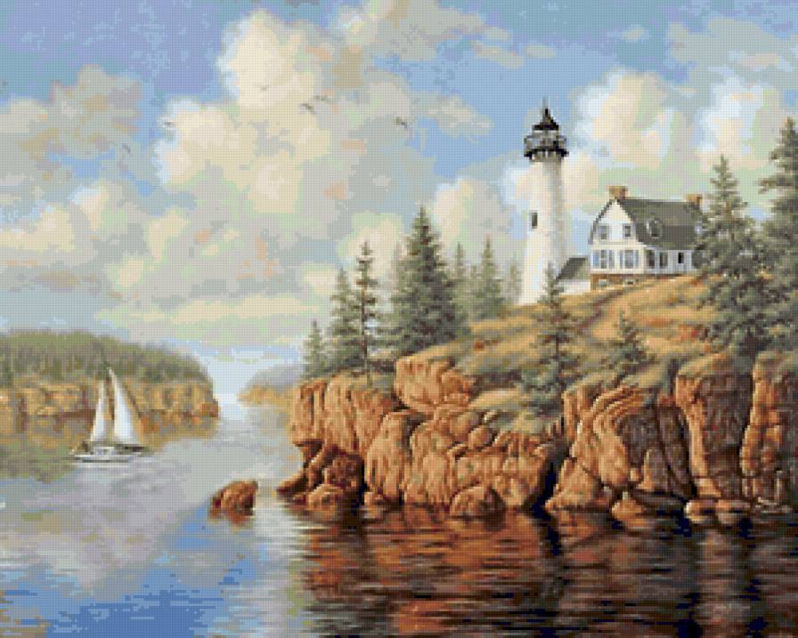 Маяк - морские мотивы - предпросмотр