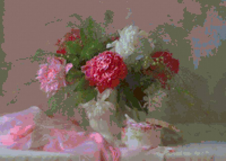 пионы - цветы, букет, пионы, натюрморт - предпросмотр