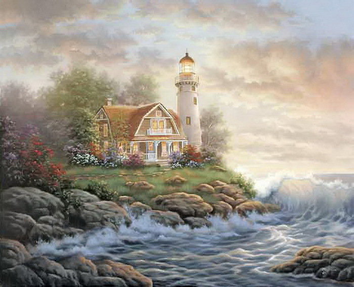 Маяк - морские мотивы - оригинал