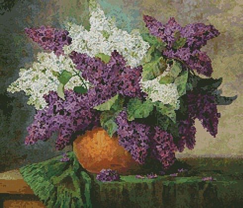 №158409 - сирень, ваза, букет, цветы - оригинал