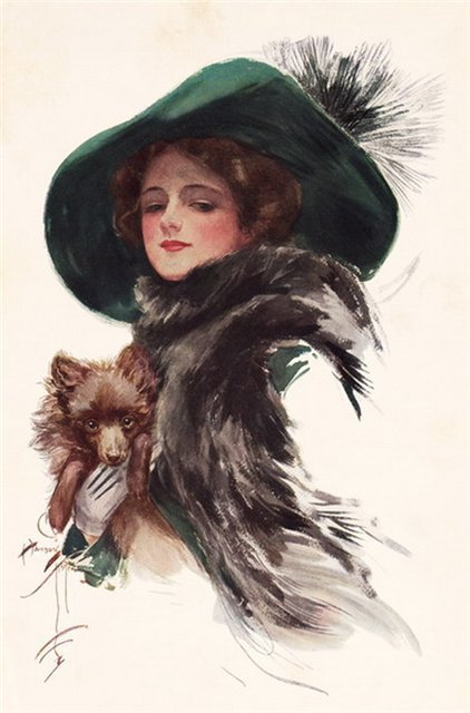 Дама с собачкой - дамы, собачка, дама - оригинал