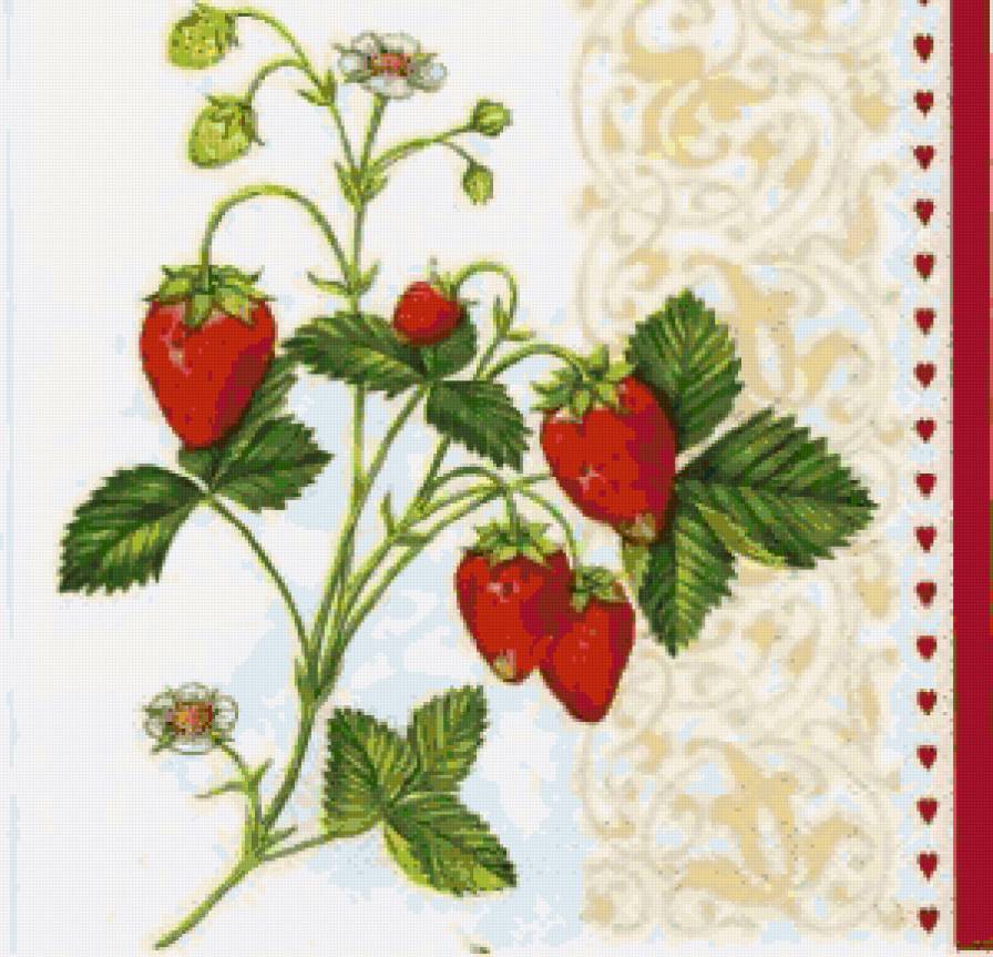 Земляничная подушка - пдушка, подушки, земляника, ягодки, ягоды, узоры, клубника - предпросмотр