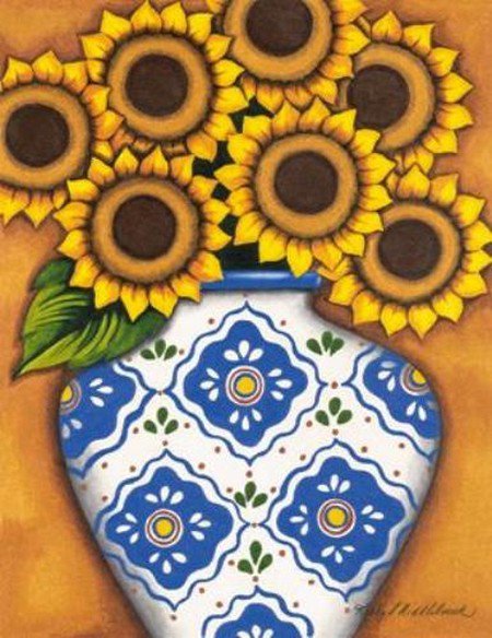 Подсолнухи - декор, живопись, цветы - оригинал