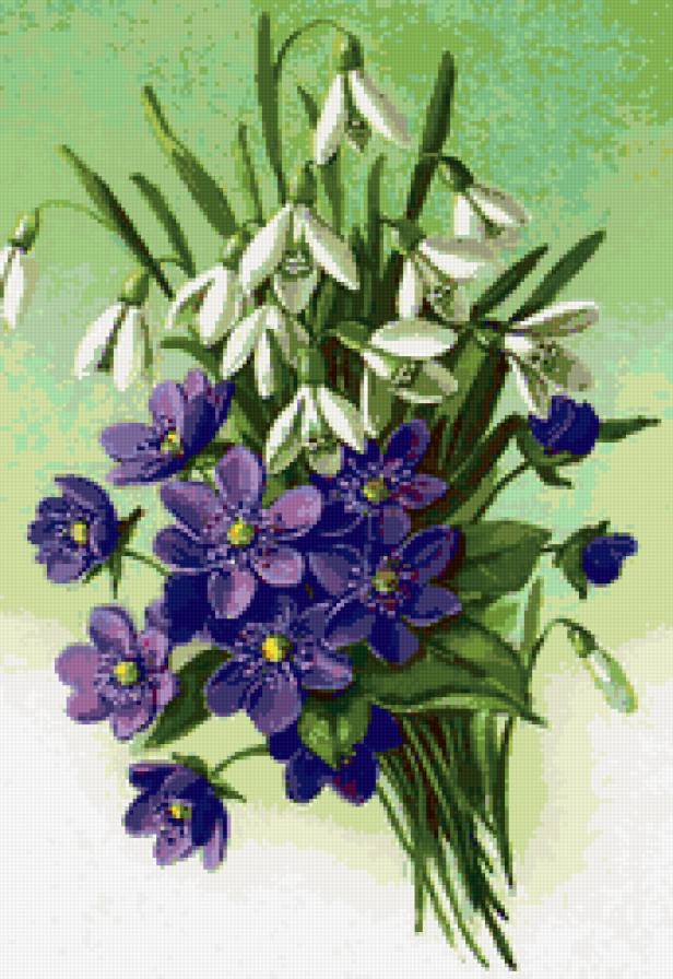 весенний букет - подснежники - предпросмотр