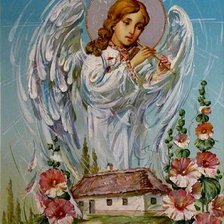 Оригинал схемы вышивки «Ангел хранитель» (№159045)