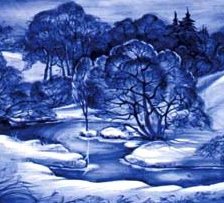 Схема вышивки «гжель»