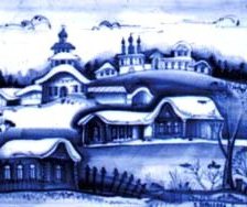 Схема вышивки «гжель»