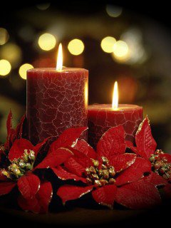 №160055 - зима, свеча, новый год - оригинал