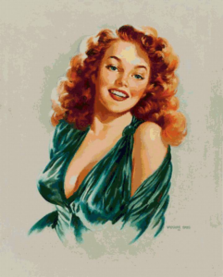 в стиле пин-ап - девушка - предпросмотр