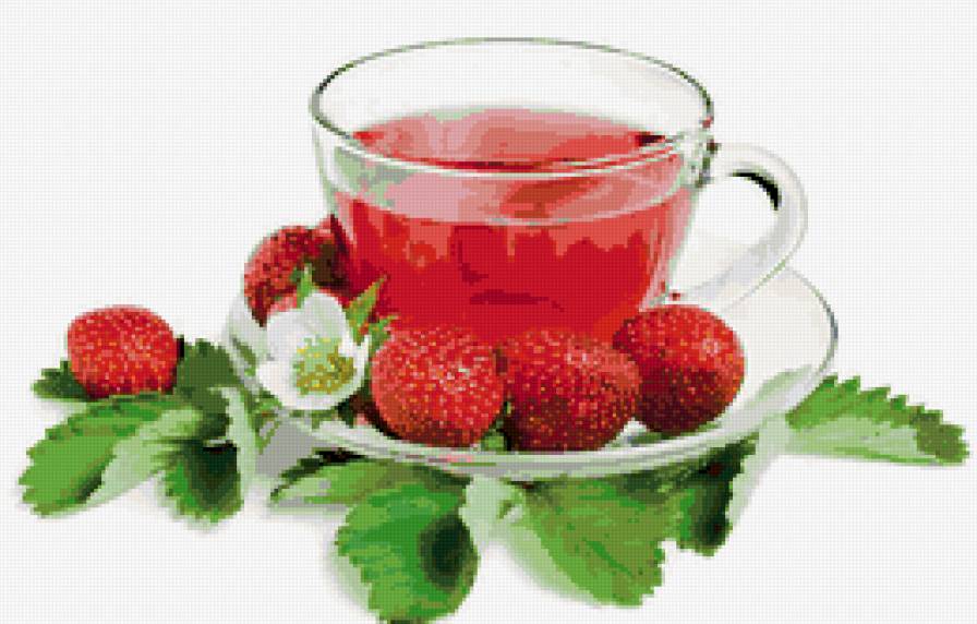 чай с клубникой - чай, клубника - предпросмотр