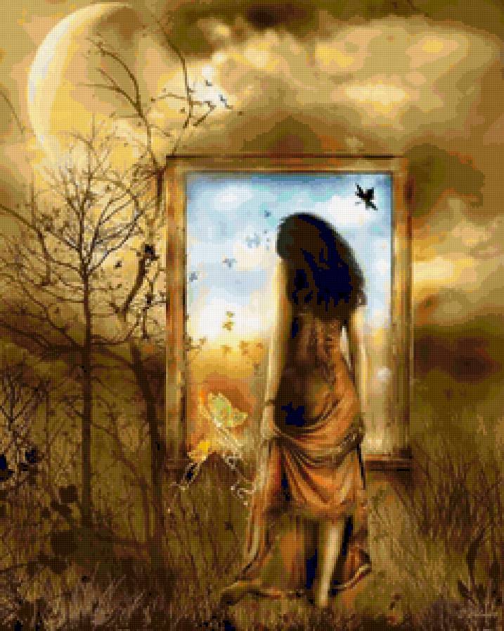 окно в светлое будущее - окно, девушка, природа - предпросмотр