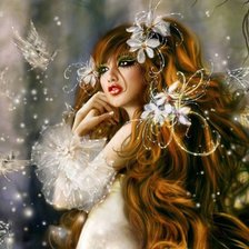 Схема вышивки «Девушка»