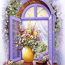 Схема вышивки «Окно»