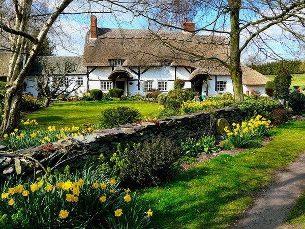 Серия "Домики Англии" - дом, сад - оригинал