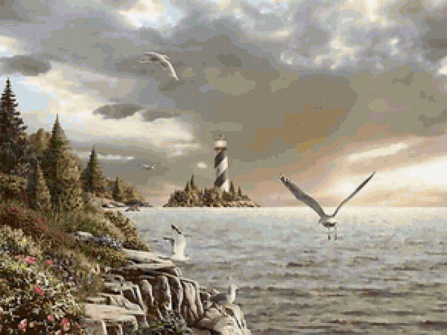 Маяк - морские мотивы - предпросмотр