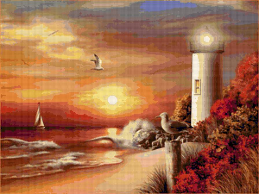 Маяк - морские мотивы - предпросмотр