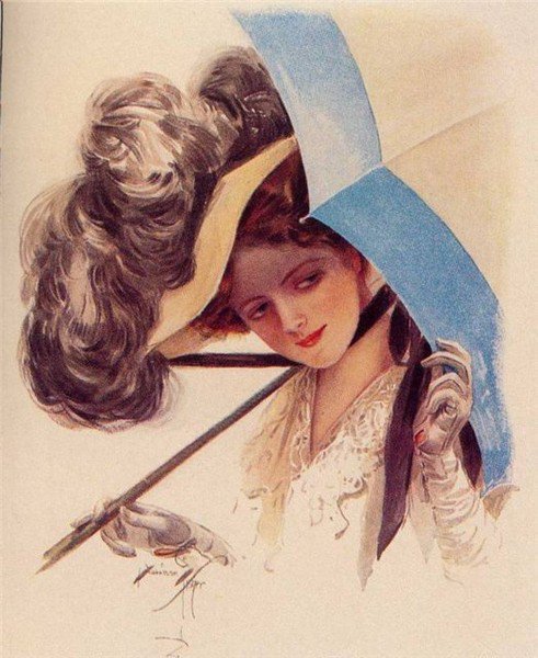 №161401 - девушка, зонтик - оригинал