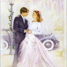Оригинал схемы вышивки «Свадьба» (№161433)
