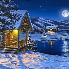 Схема вышивки «Зимняя ночь»