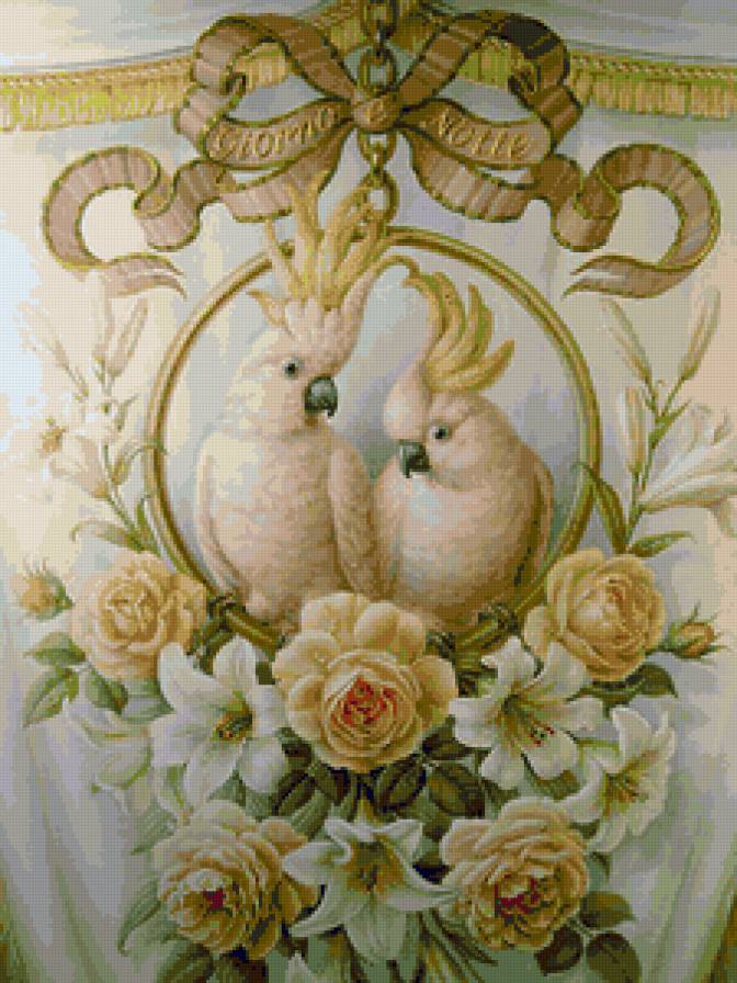 №161526 - картина, птицы, цветы - предпросмотр
