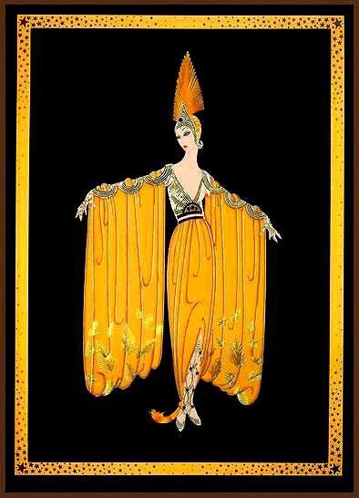 Леди - мода, ретро, арт-деко, модерн, дама, девушка, эрте - оригинал