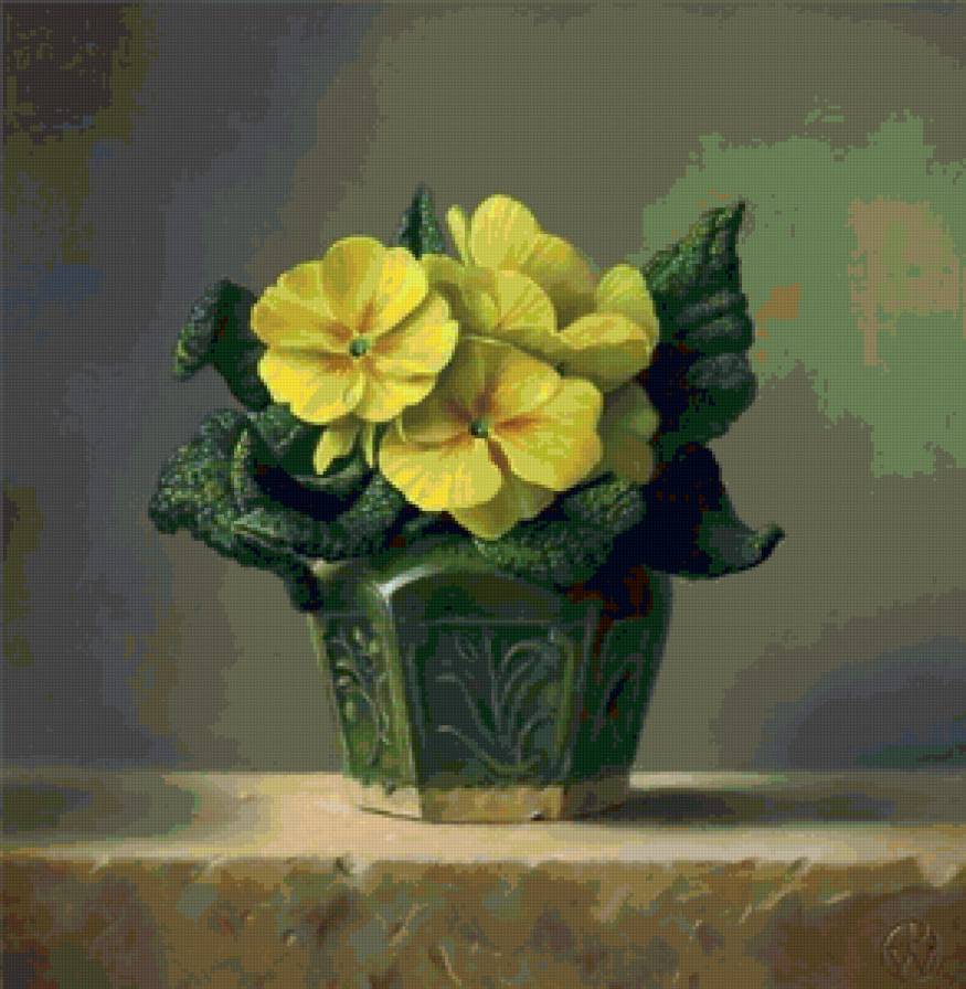 Серия "Букет" - букет, фиалки, анютины глазки, виола, цветы - предпросмотр