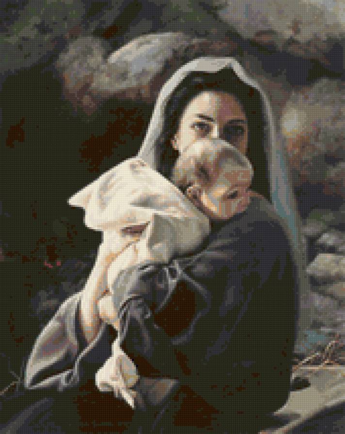 Дева Мария и Иисус - дева, мария, иисус, икона - предпросмотр