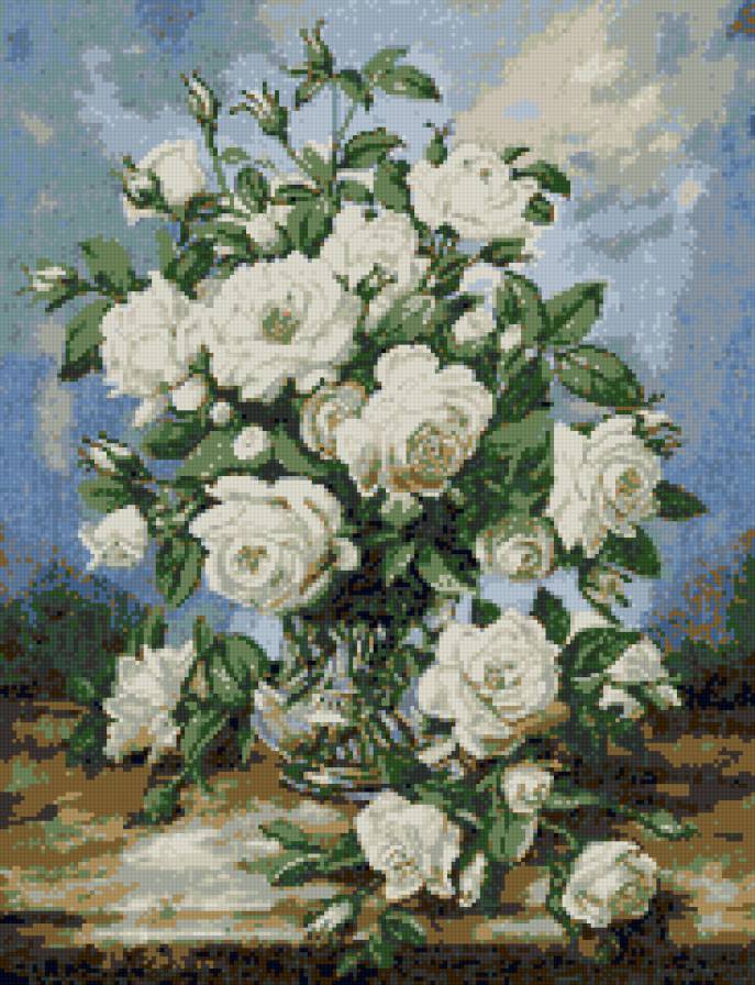 букет роз - розы, букет, ваза - предпросмотр