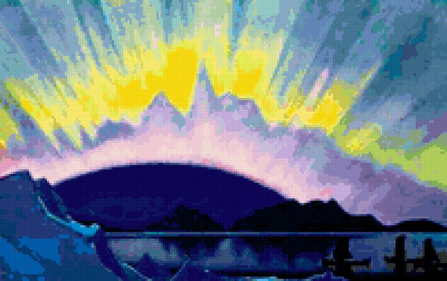 кртина - пейзаж, рерих - предпросмотр