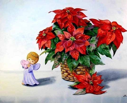 рождественская звезда - цветы - оригинал