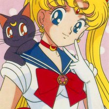 Оригинал схемы вышивки «Sailor Moon with Moon» (№162673)